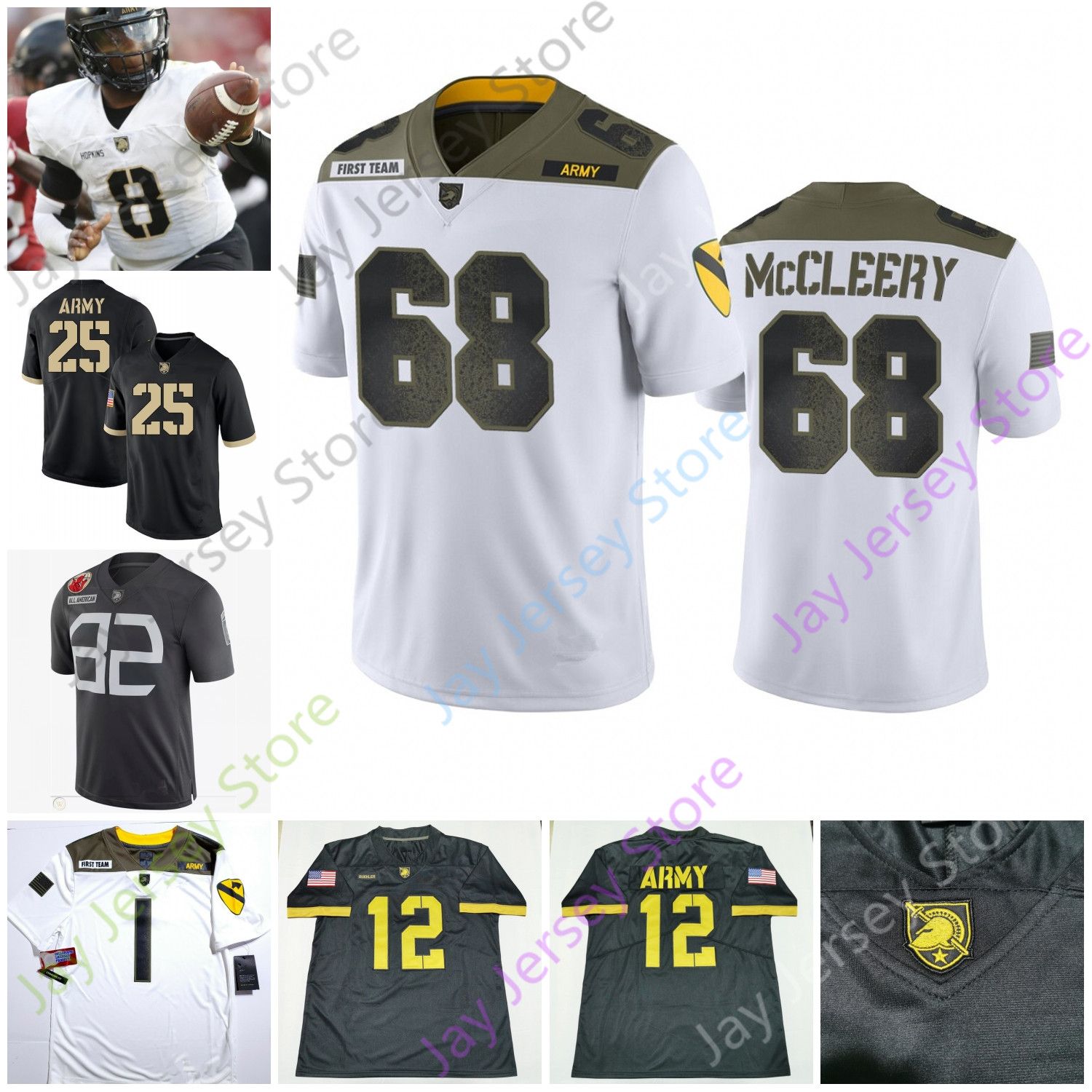 custom army football jersey