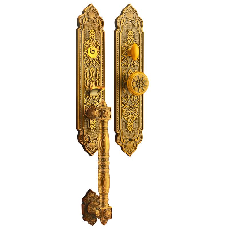 2019 Luxury Zinc Alloy European Style Design Heavy Single Double Handle Gate Door Lock Bfl1002 Yellow Brass For Home Villa And Office From Casdino