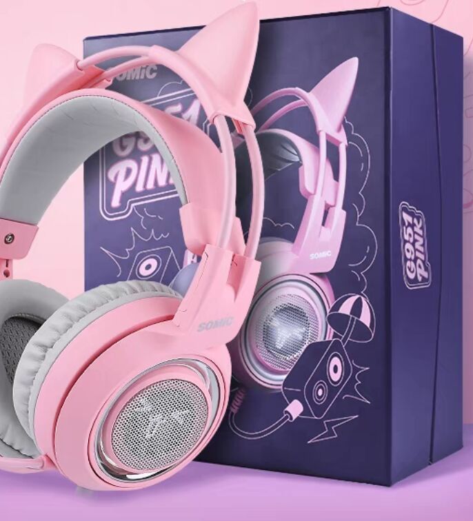 Compre Jogo De Orelha De Gato Fone De Ouvido PC Headset Menina Coração Ao  Vivo Com Microfone Microfone Fone De Ouvido Barato | Entrega Rápida E  Qualidade | Pt.Dhgate