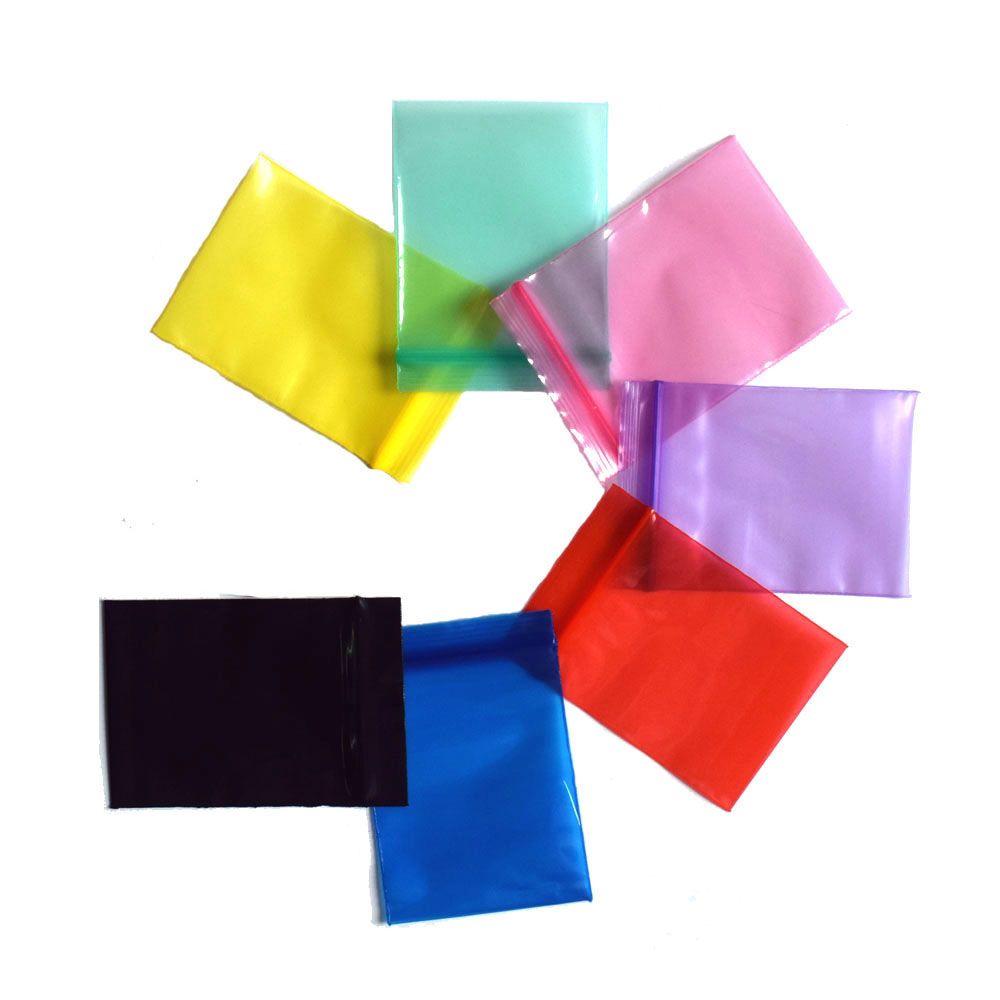 6 CM de espesor 0.12 MM Colorido Mini Bolsas con cierre cremallera Bolsas