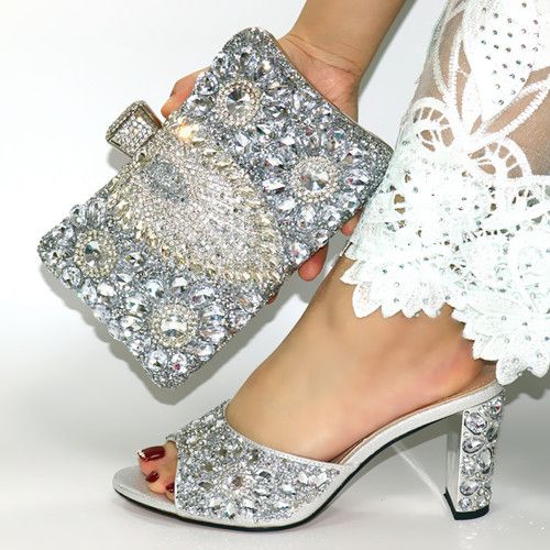 beautiful silver shoes