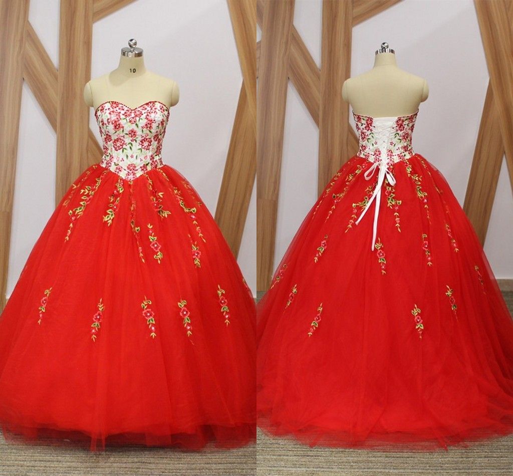 red confirmation dresses