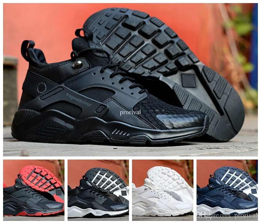 high top huaraches black and blue