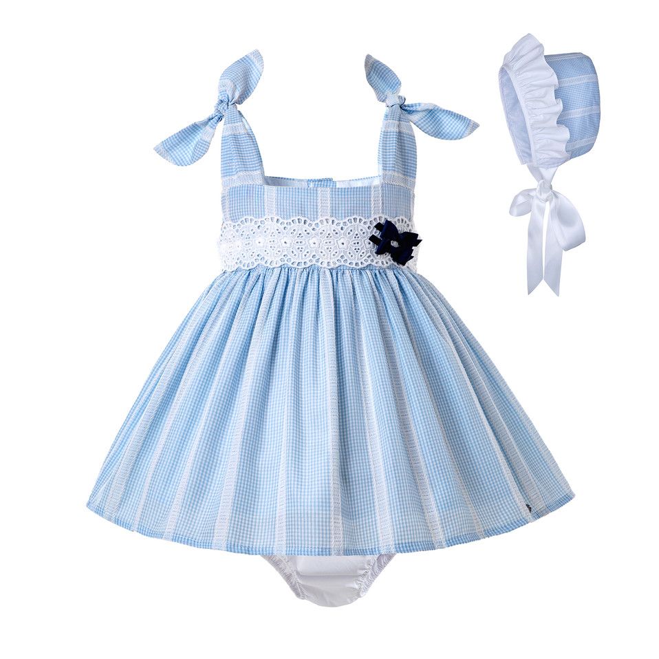 blue gown for baby girl