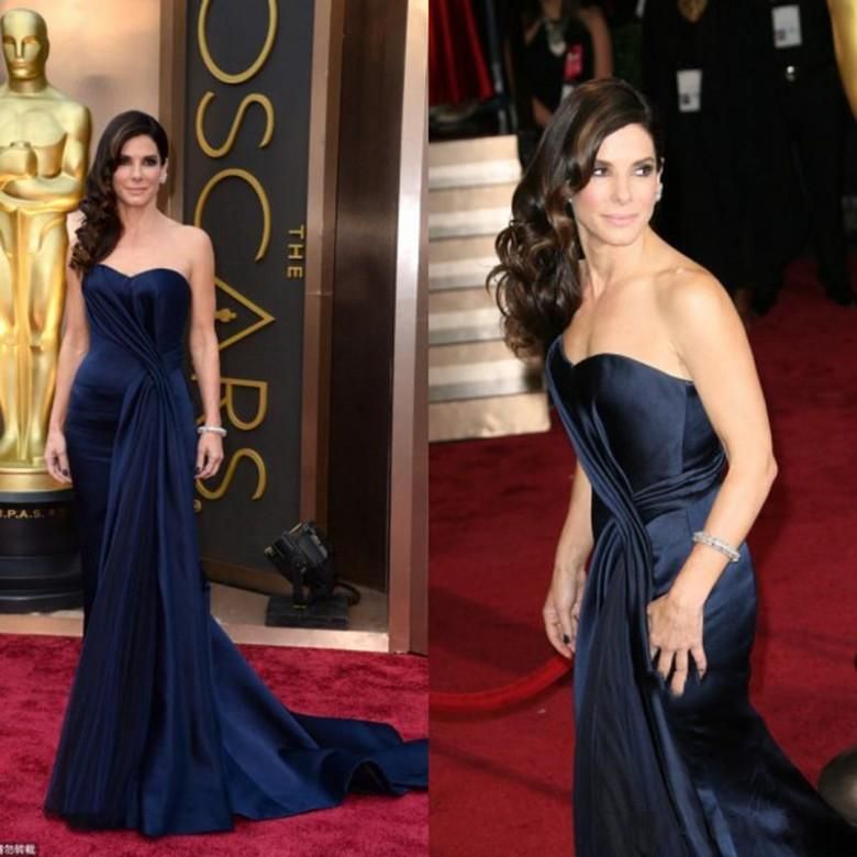 blue dress red carpet