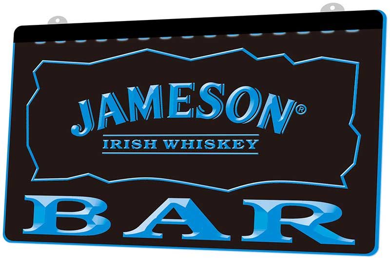 2020 LS779 B BAR Jameson Irish Whiskey Neon Light Sign.Jpg