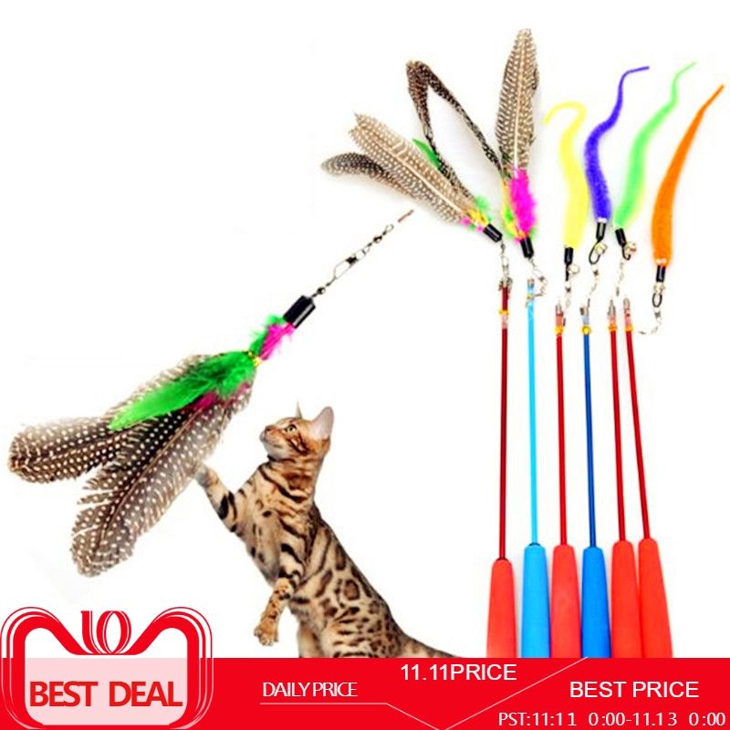 feather stick cat toy
