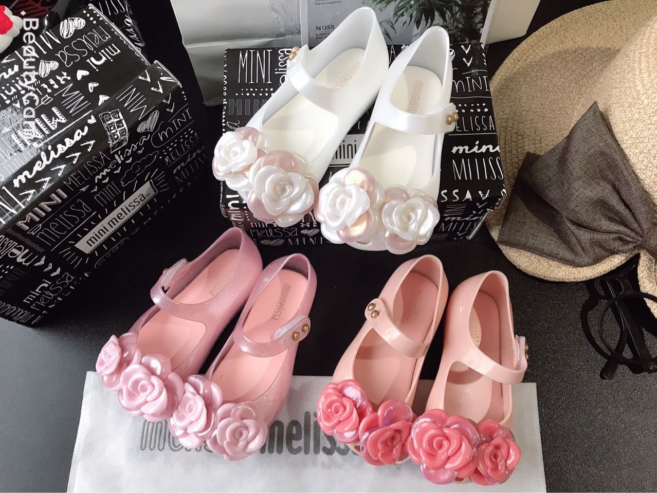 2019 nieuwe mini melissa schoenen zomer meisjes vis mond sandalen schattige  baby bloem strand schoenen