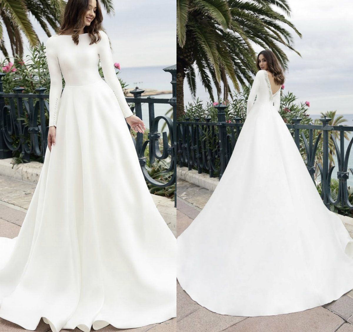 modest long sleeve wedding dresses