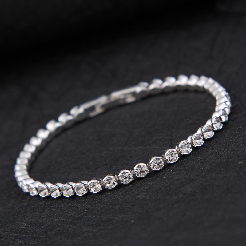 silver crystal bracelet