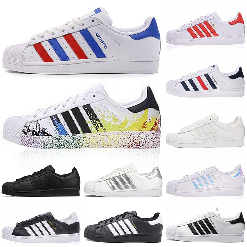 mens all white superstars