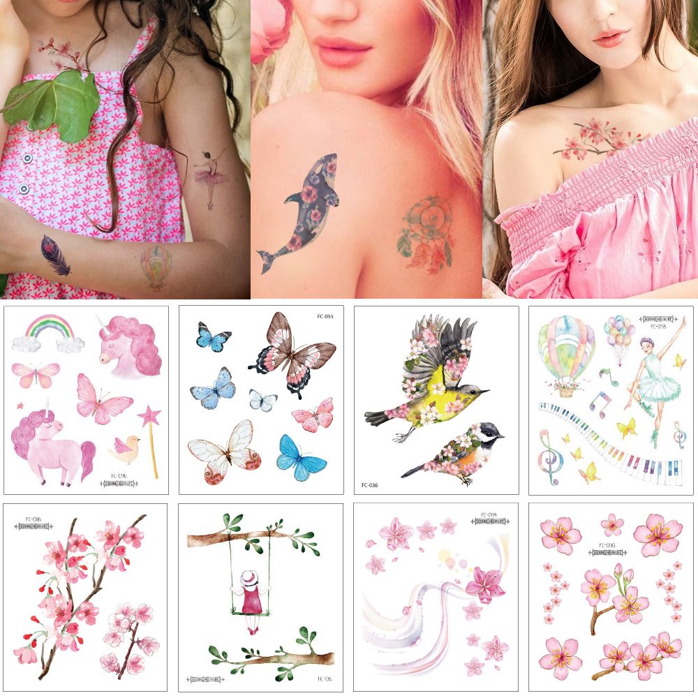 12x10 5cm Fc Colored Drawing Temporary Tattoo Sticker Cartoon