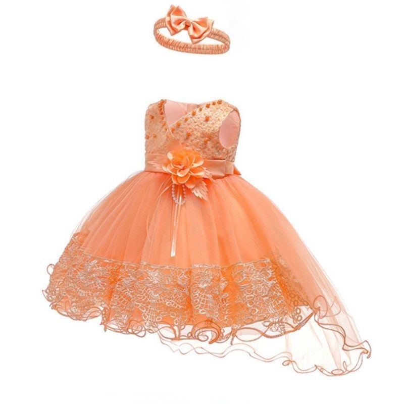 orange dress for baby girl