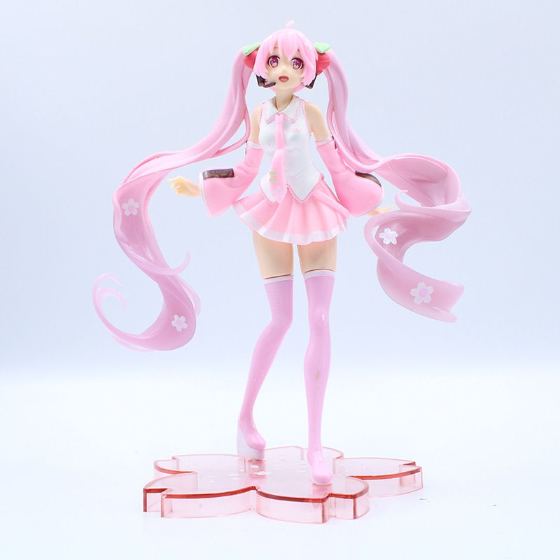 New Anime 19CM Vocaloid Sakura Hatsune Miku PVC Action Figure Toy Doll Kids Gift