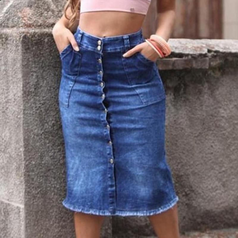 plus size denim skirts maxi