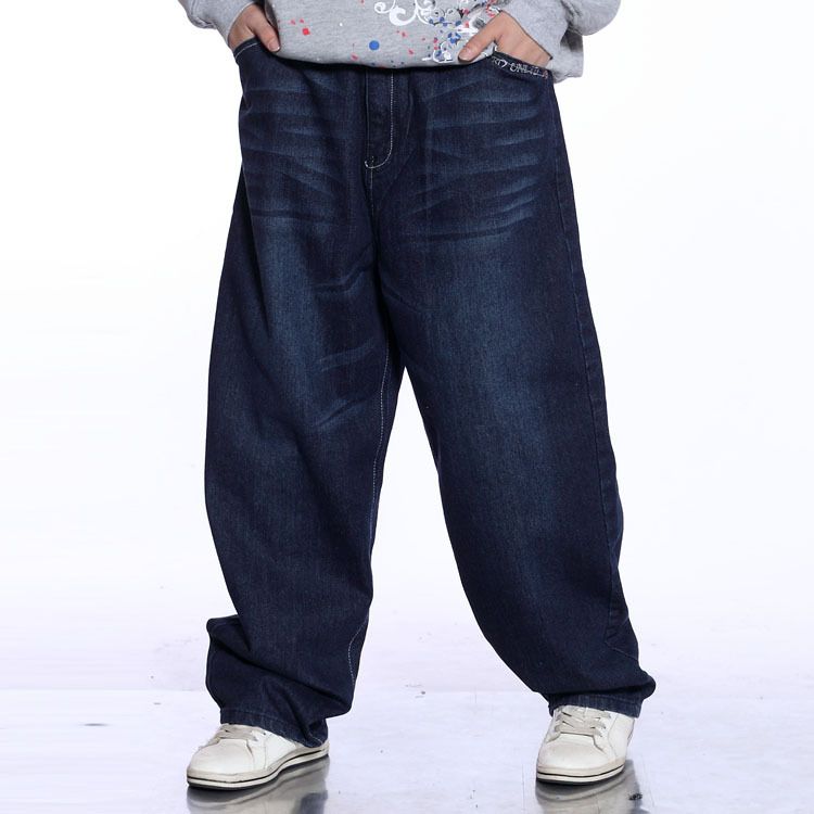 blue baggy pants