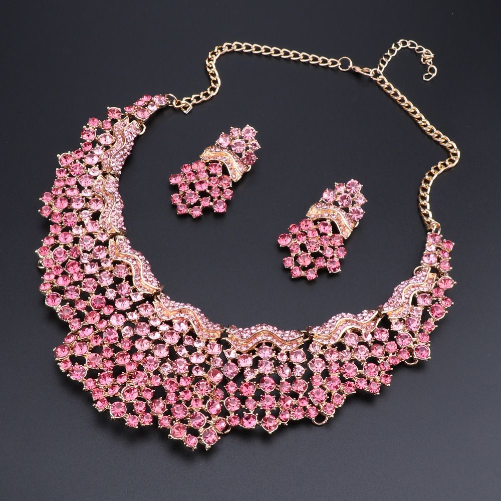 Golden/Pink Single discount 71% WOMEN FASHION Accessories Costume jewellery set Pink Pieces costume jewellery set 
