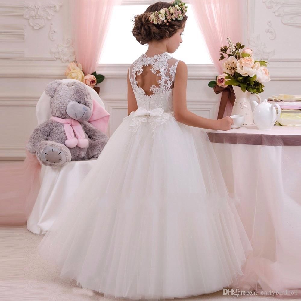 low back flower girl dress