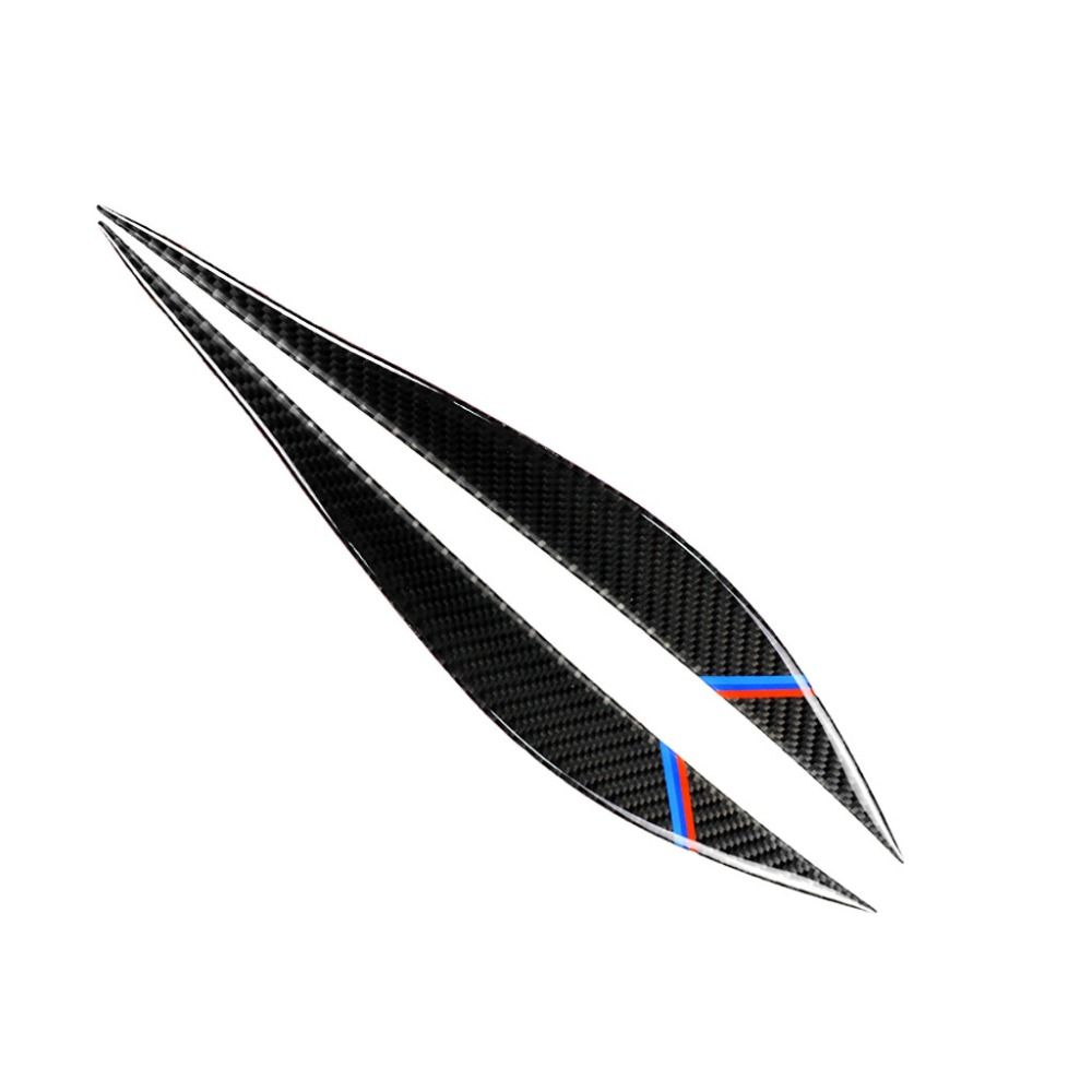 Headlights Eyebrows Eyelids Carbon Fiber Accessories Car Sticker For