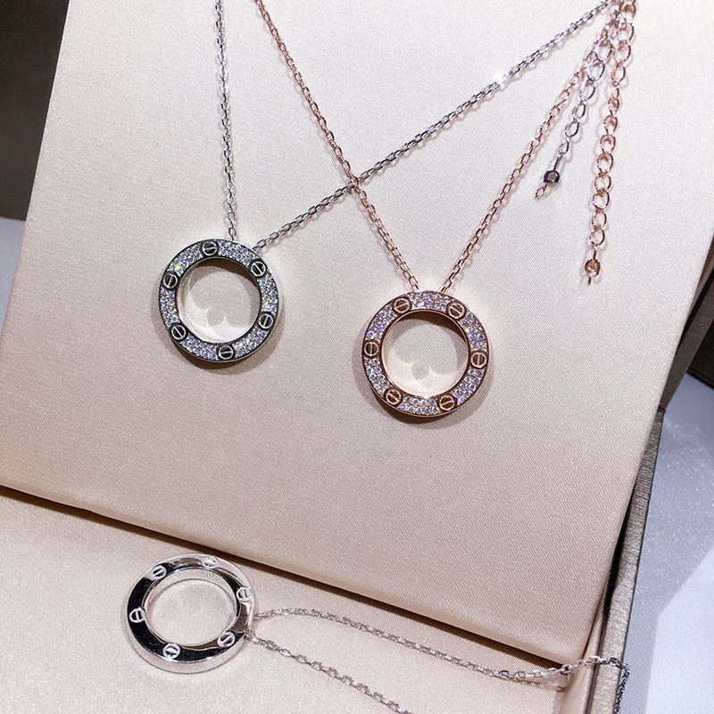 Wholesale Brand Classic Love Screw Necklace High Quality Titanium Inlaid Austria Crystal Pendant Necklace Fashion Womens Jewelry Picture Pendant Necklace Family Pendant Necklace From Triplexedge 4 64 Dhgate Com