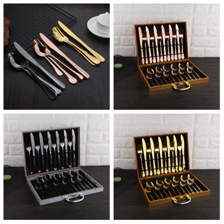 16Pcs Kitchen Cutlery Set Dining Stainless Steel Gift Spoon Fork Utensil Tea UK