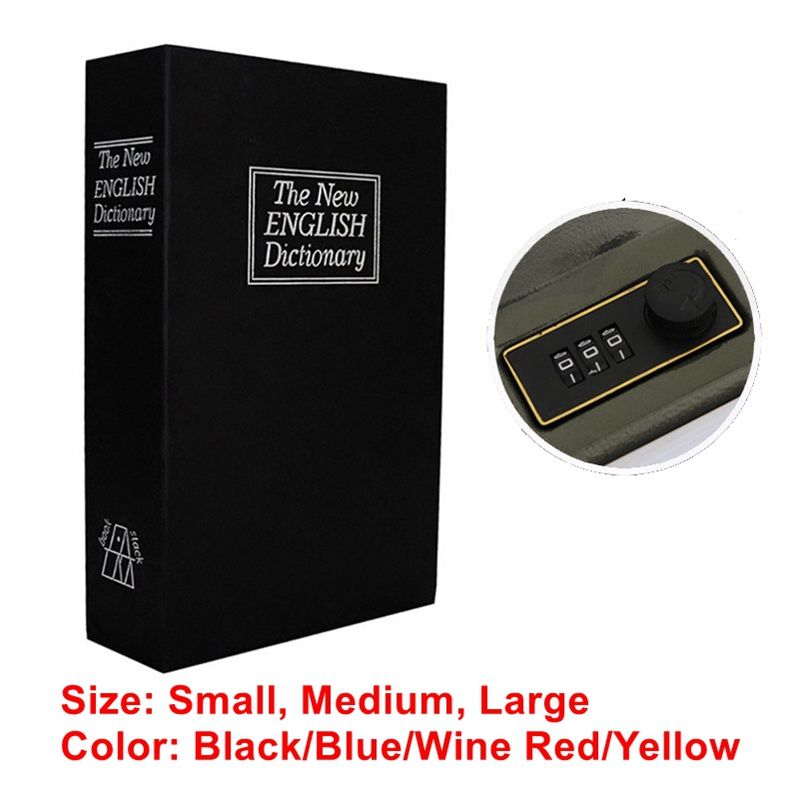 The Real Book Safe Dictionary Secret Stash Cash Lock Box Hidden Security Storage