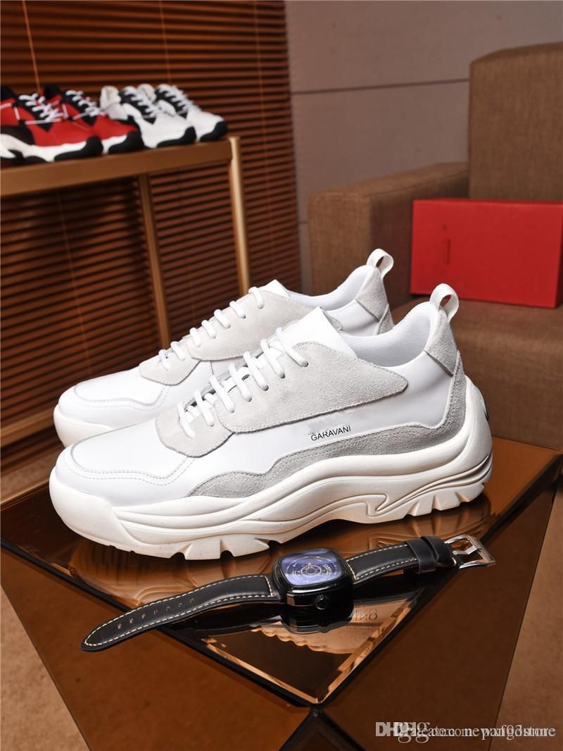 valentino bansi leather trainers