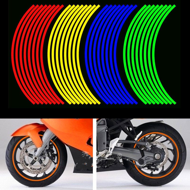 Accessories Reflective Stickers Bicycle Car Motorcycle Decal Wheel Rim