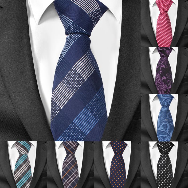 Flaco Corbatas para hombre Trajes a cuadros Corbata Gravatas para hombre Corbatas para