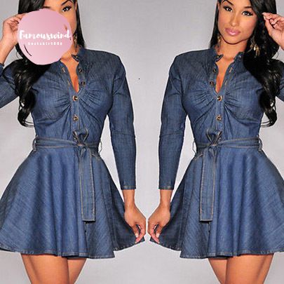 plus size blue jean dress