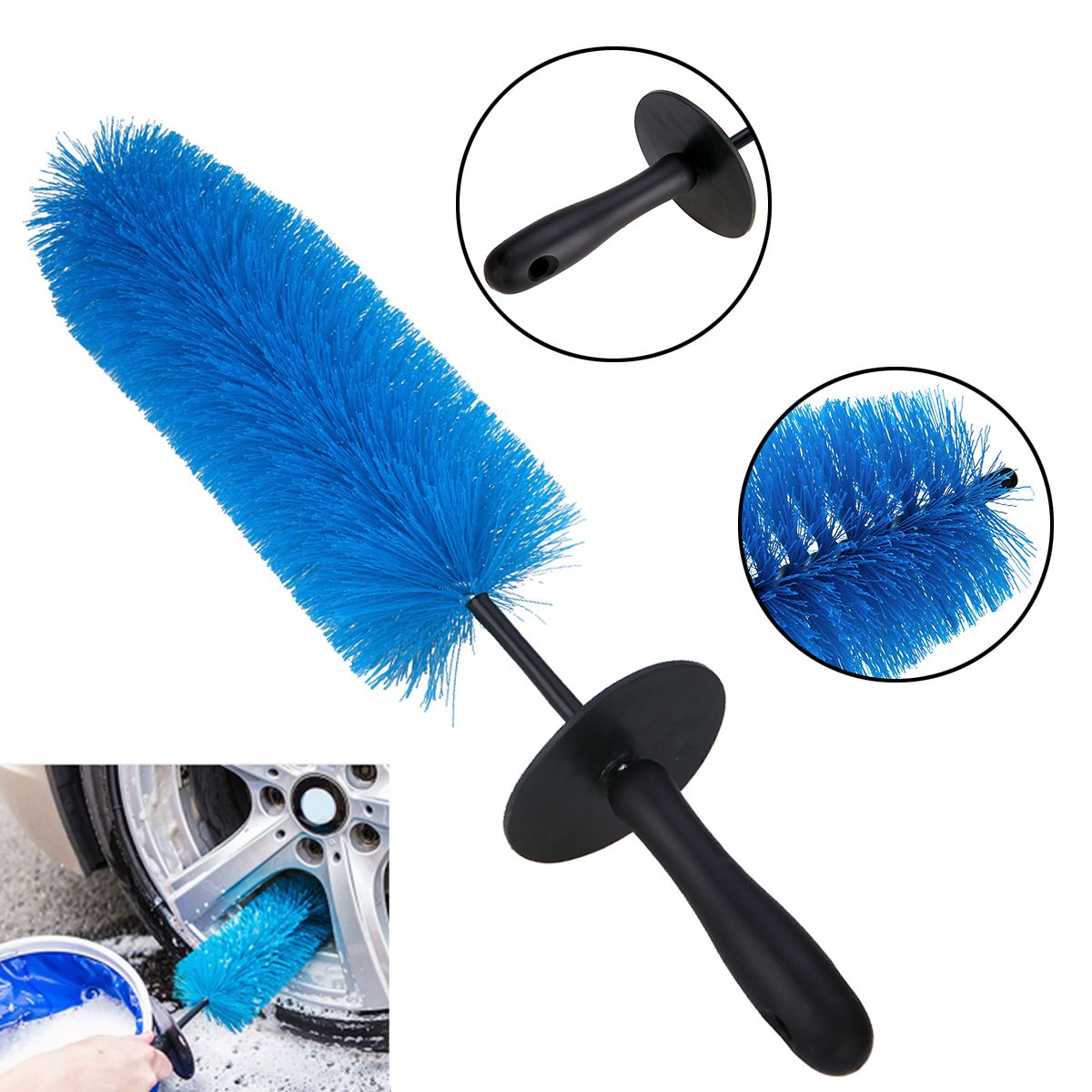 Brushes & Dusters Color : Blue Car Wash Brush Soft Brush Tire Brush Cleaning Brush Water Brush Cleaning Supplies