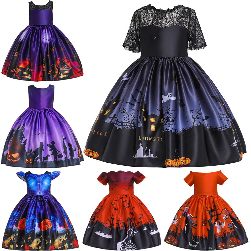6styles Vestido De Fiesta De De Vestidos De La Princesa Lace Punpkin Witch Ball Vestido Para La Niña Vestido Dibujos Animados Dance Costume De 11,96 € | DHgate