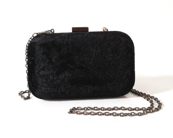 plain black clutch