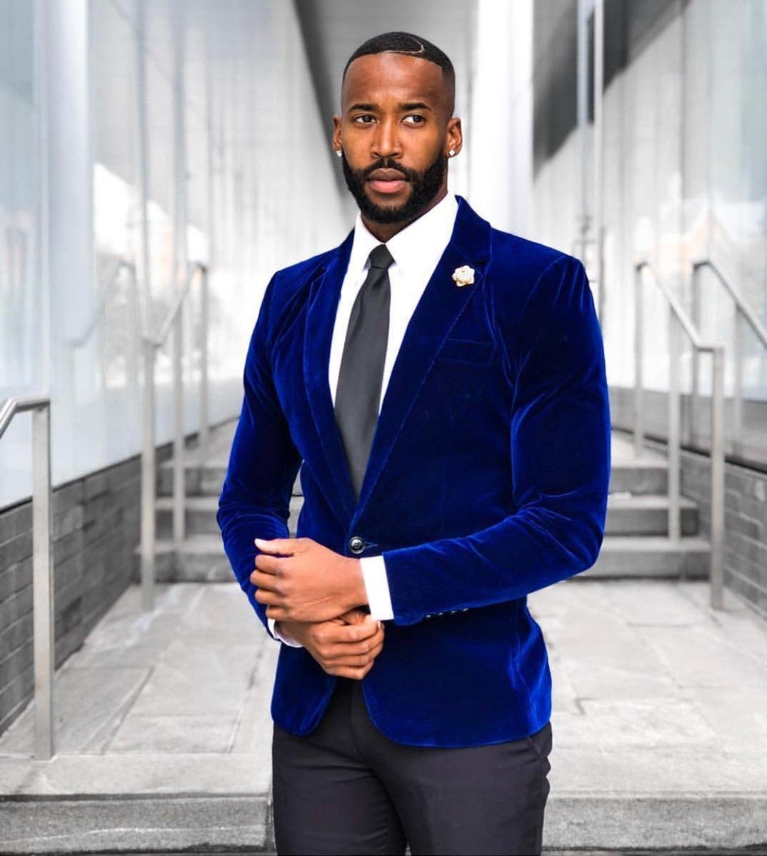 Blue prom suits for men Clearance