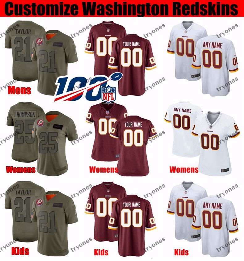 womens custom redskins jersey