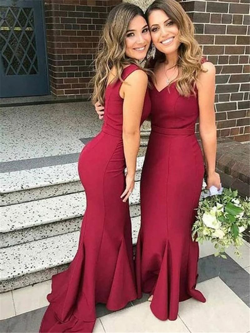 red formal dress for wedding guest