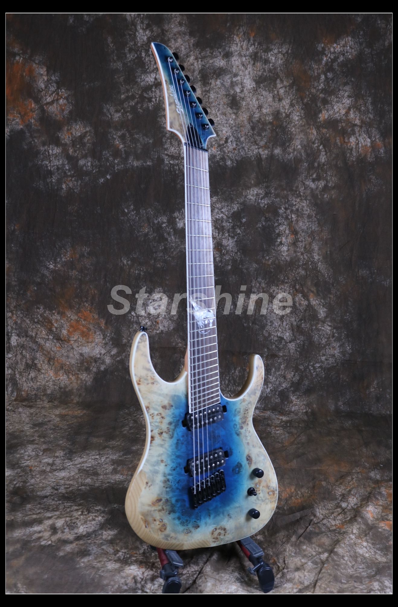 Starshine 6 Strings Electric Guitar XYS 700 Burl Top Locking Tuner ASH