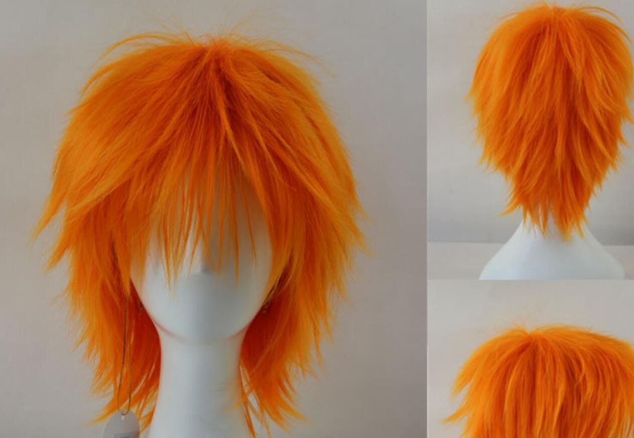 Ll Hot Sell Free Bleach Kurosaki Ichigo Orange Short Shaggy