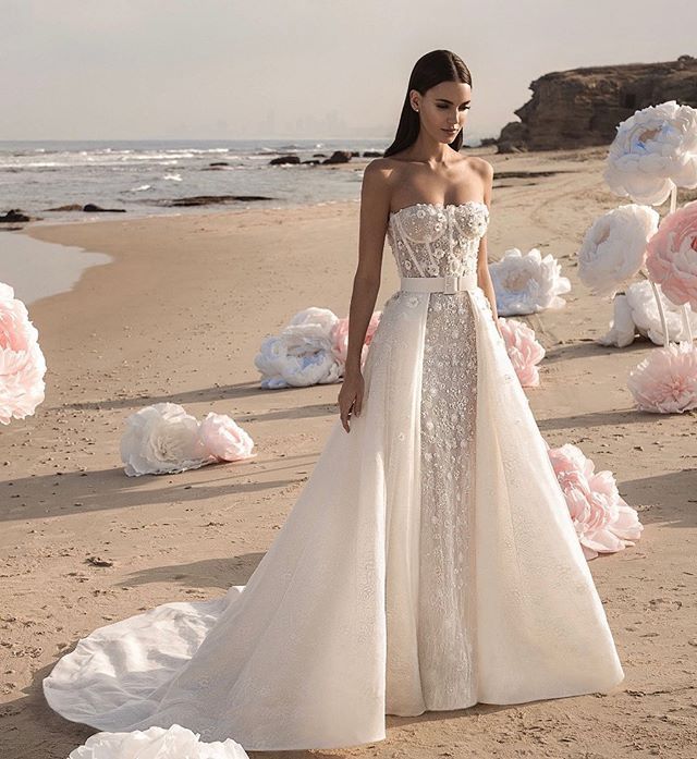 Mermaid wedding dress overskirt Outlet