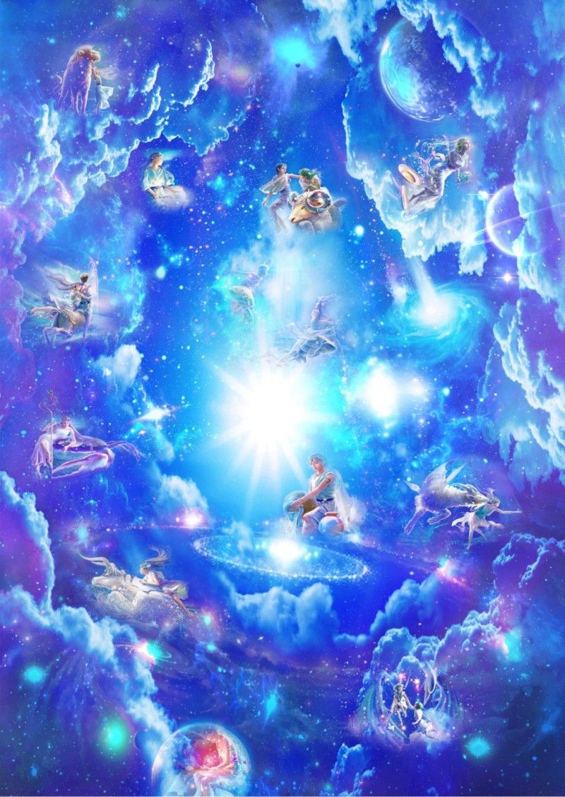 Custom Any Size Photo Twelve Constellations Ceilings Mural 3d Ceiling Murals Wallpaper Computer