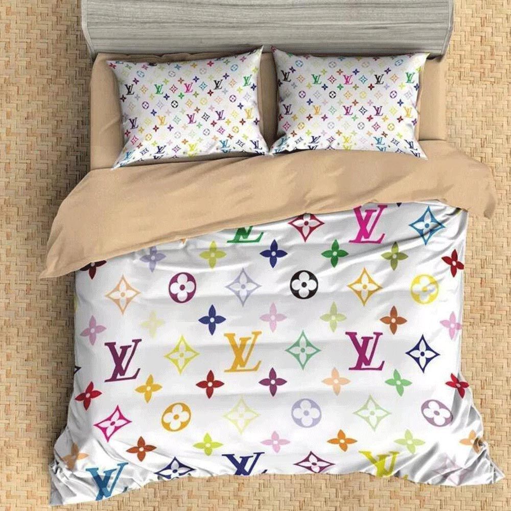 3d V Letter Luxury Brand King Size Bedding Set Luxury Conforter