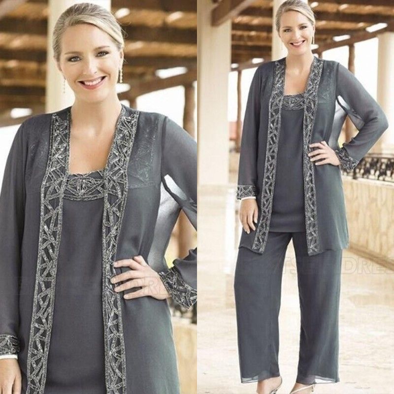 chiffon trouser suits for weddings