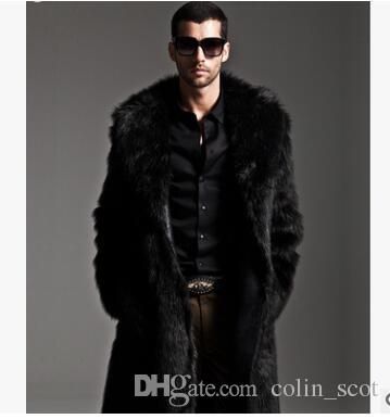 mens long coat with fur collar