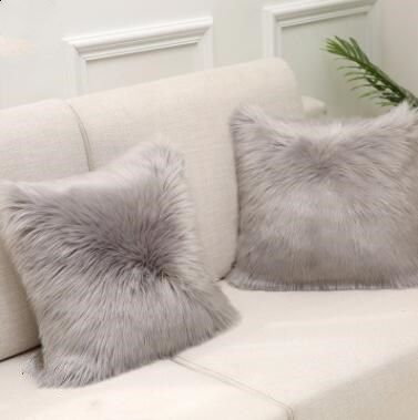 Plush Winter Warm Pillowcase Solid Super Softer Home Decor Pillow
