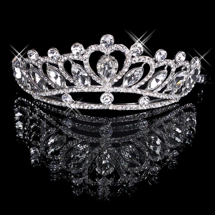 Hair Tiaras In Stock Cheap 2020 Diamond Rhinestone Wedding