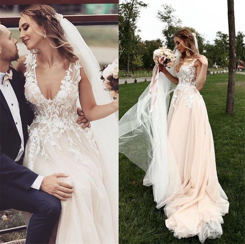 backless boho wedding dress