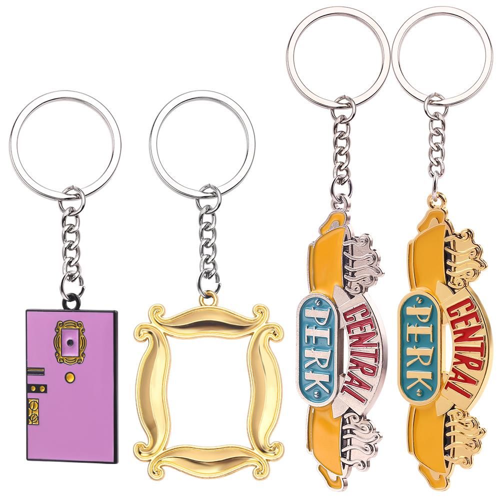 TV Show Friends Central Perk Coffee Time Logo Alloy Key Chains Keychain Keyring