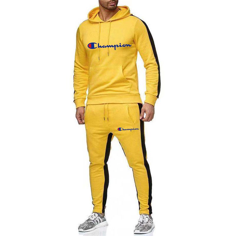 yellow champion jogging suit