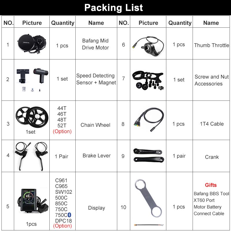 Kit Bafang 8FUN BBS01B BBS01 48V 350W Bicicletta Elettrica Del Motore Crank  Mid Con Display EBike Kit Motore Centrale Da 385,34 € | DHgate Italy