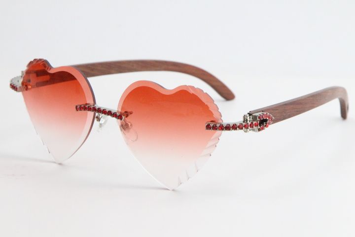 Wood Silver Red mirror Lens